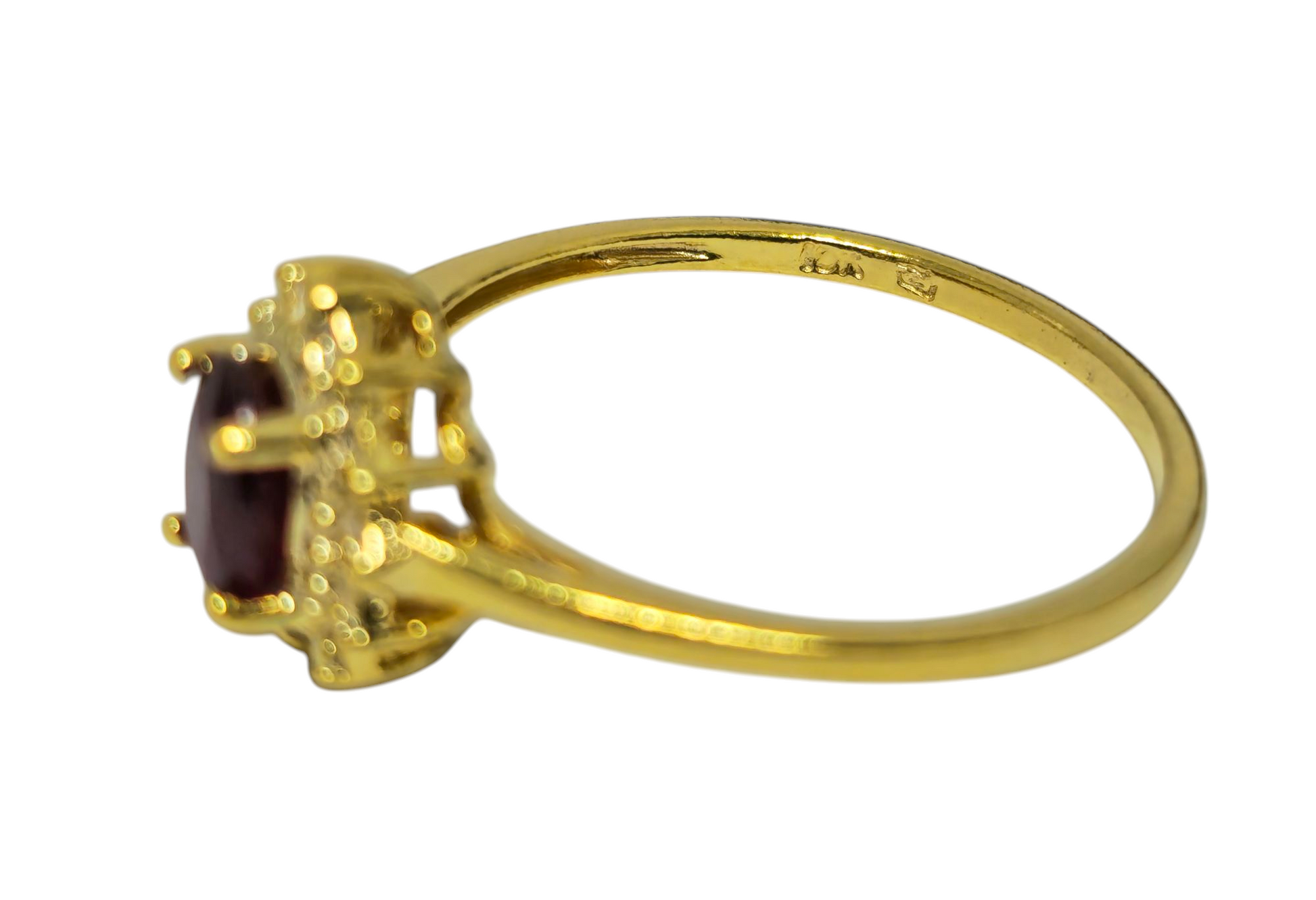 Vintage 0.50Ct Ruby & Diamond Ring 10k Gold