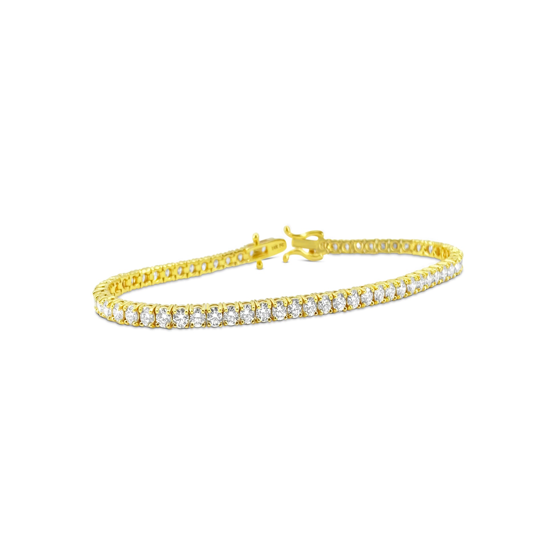 6.25ct Diamond Tennis Braclet. VVS Diamonds in 14k Gold
