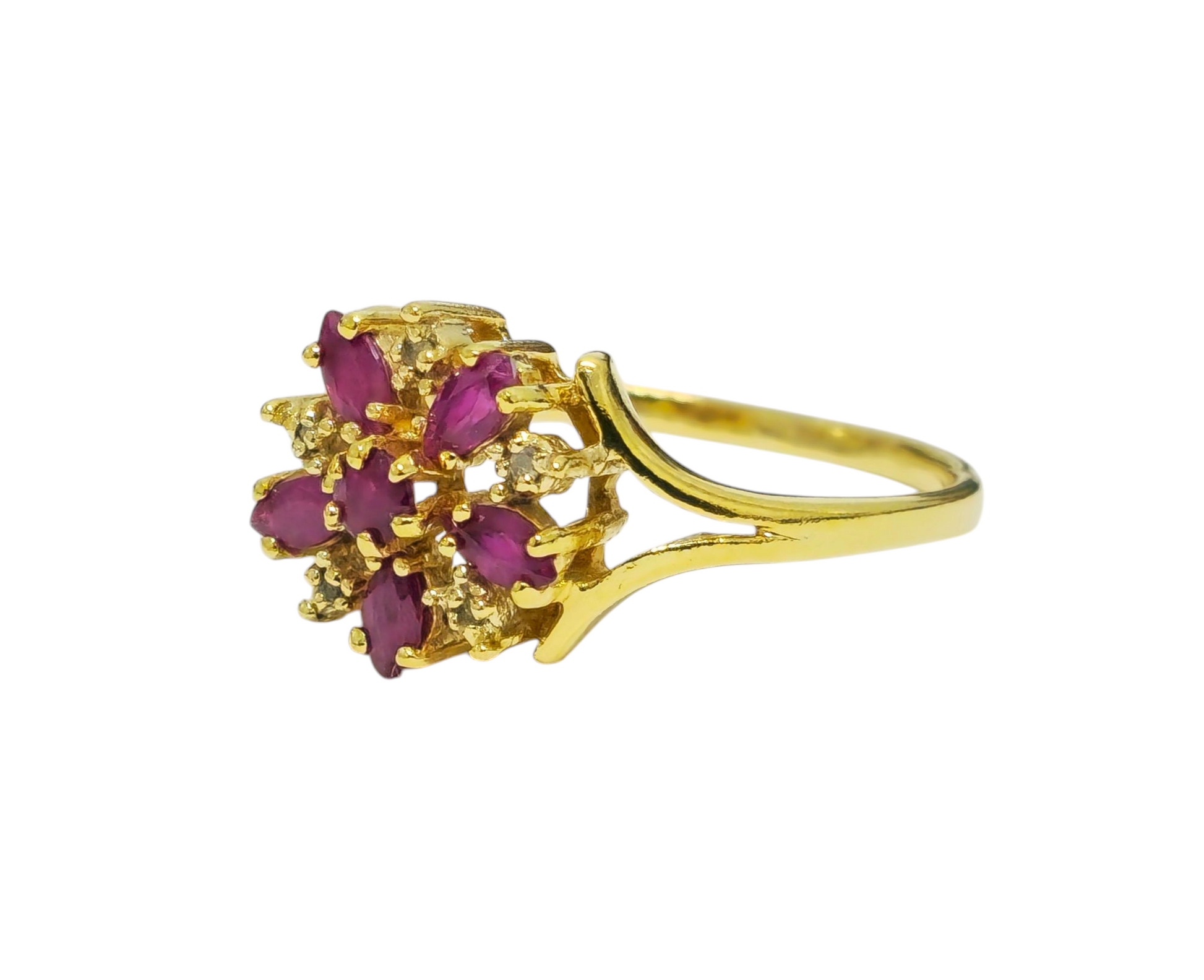 Late 20th Century 0.71ct Ruby & Diamond Ring For Her