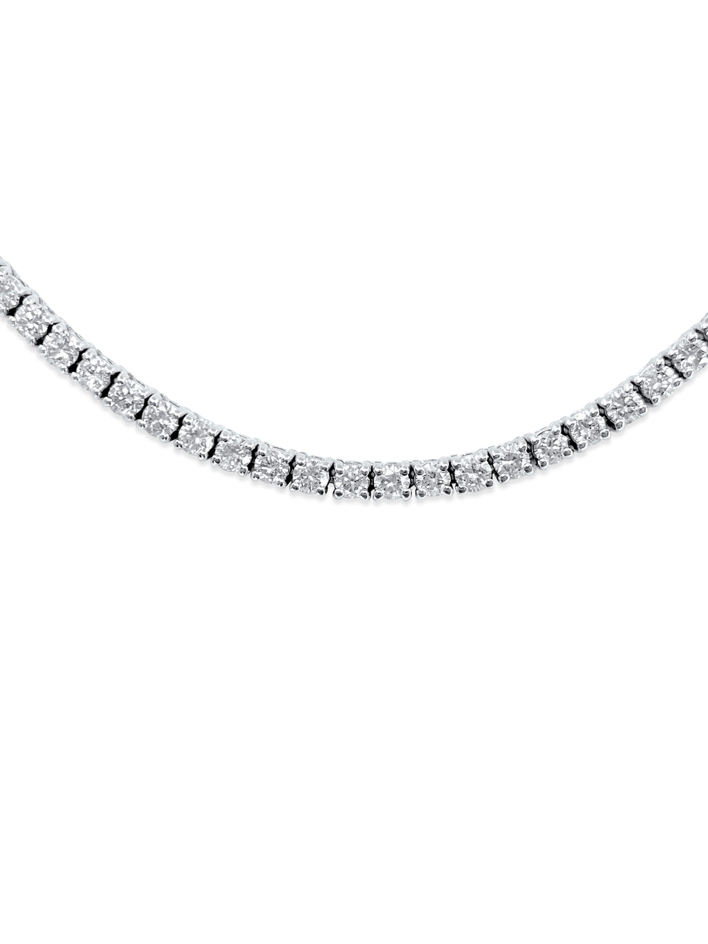 11.50ct VVS Diamond Tennis Necklace in 14k Gold