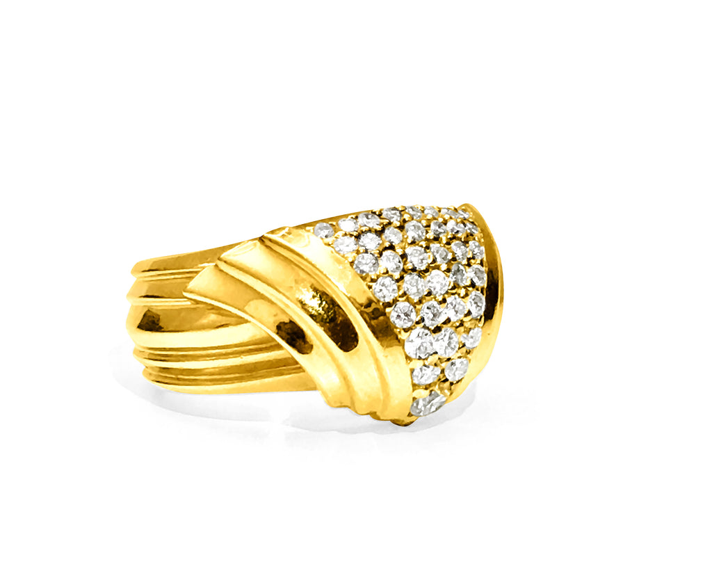 Vintage 3CWT Diamond Bracelet in 14k Yellow Gold
