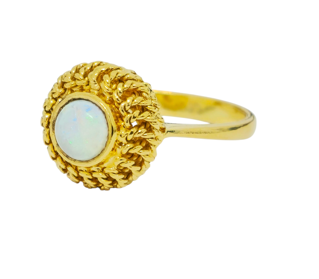 Vintage 1CT Opal Ring in 18k gold