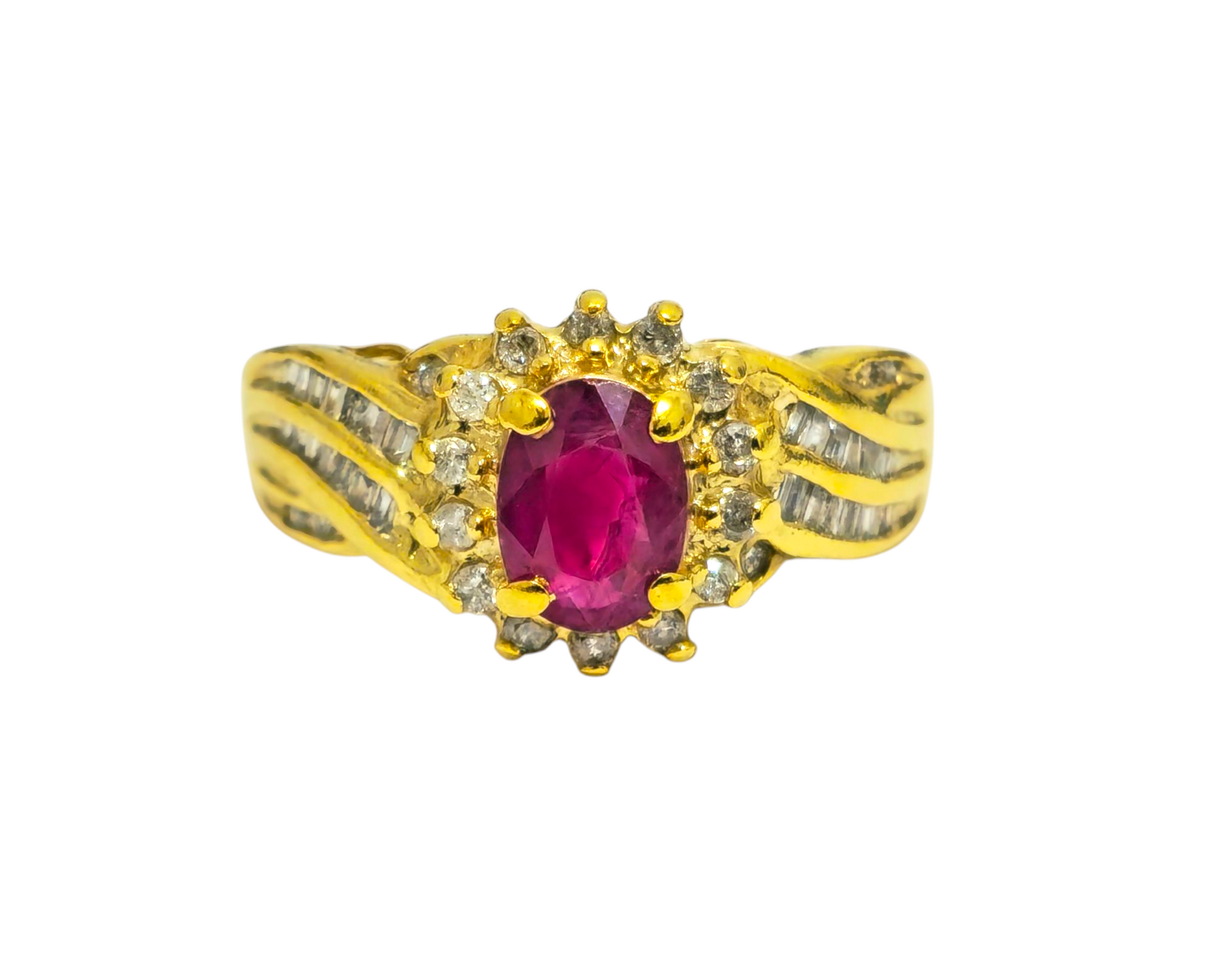 Vintage 2.2CWT Ruby and Diamond Ring For Her