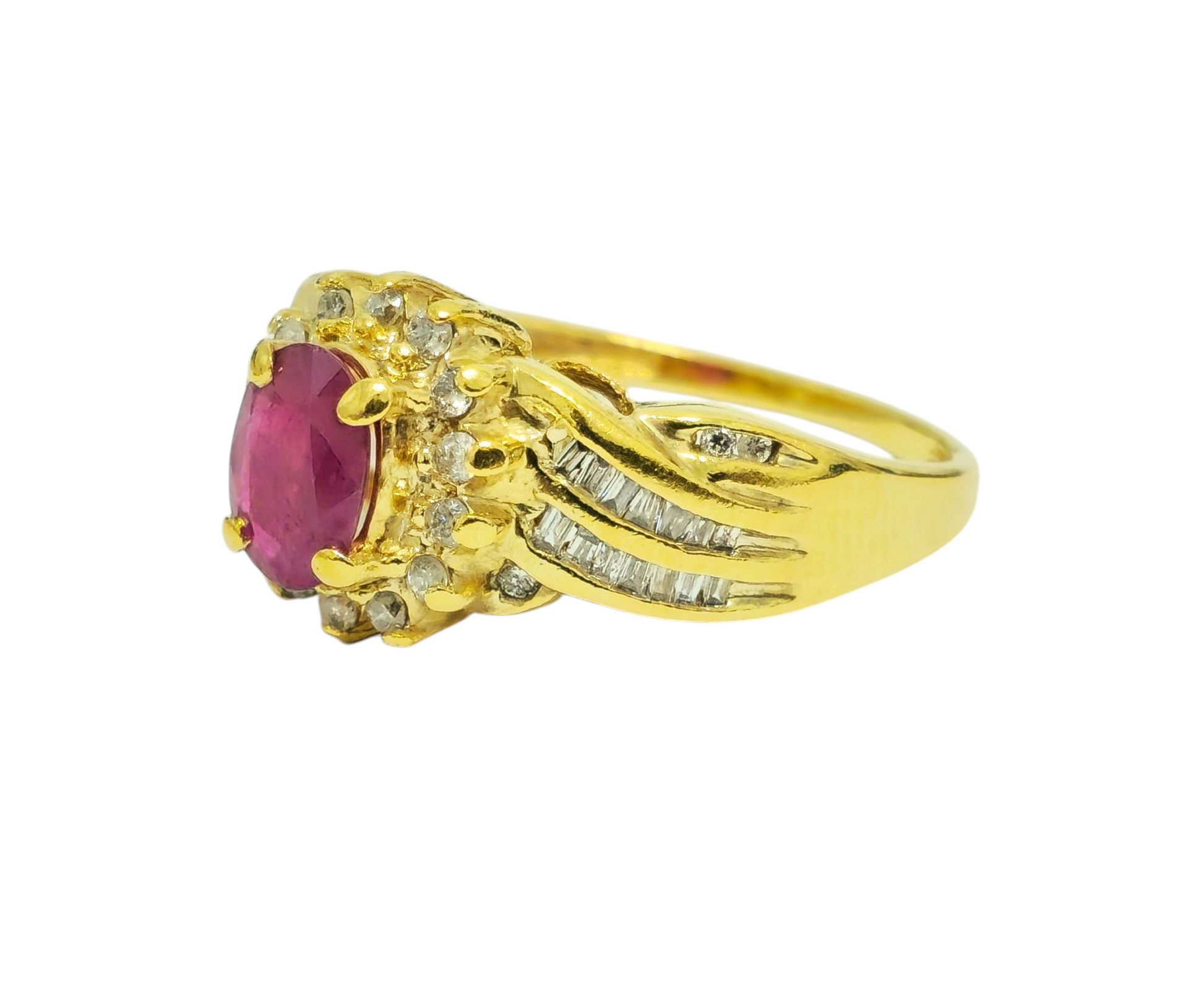 Vintage 2.2CWT Ruby and Diamond Ring For Her