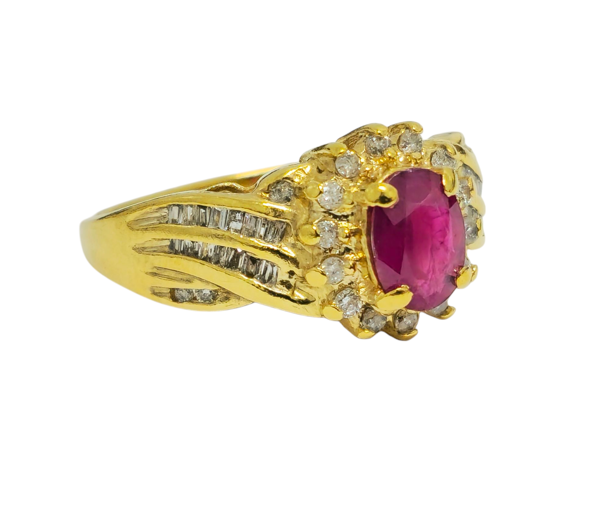 Vintage 2.2CWT Ruby and Diamond Ring For Her