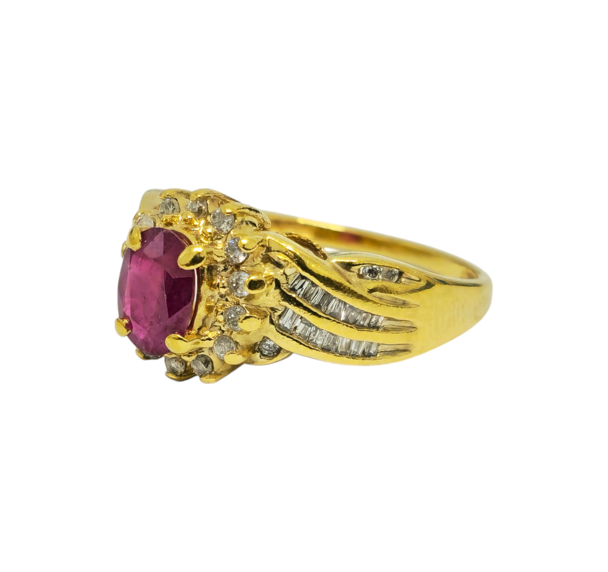 Vintage 2.2CWT Ruby and Diamond Ring For Her