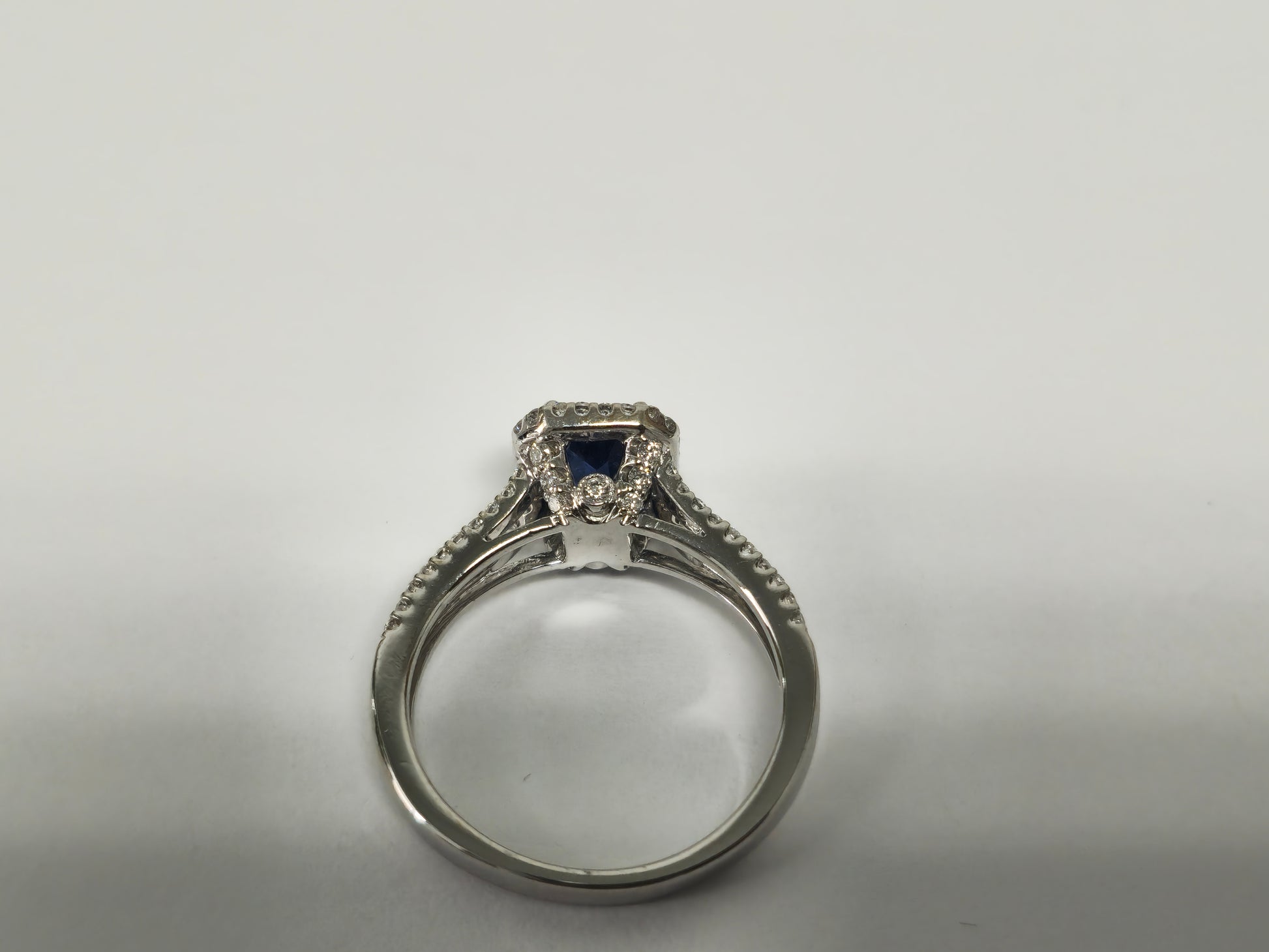 Vintage, Art Deco Blue Sapphire & Diamond Ring For Her - Pristine Diamonds
