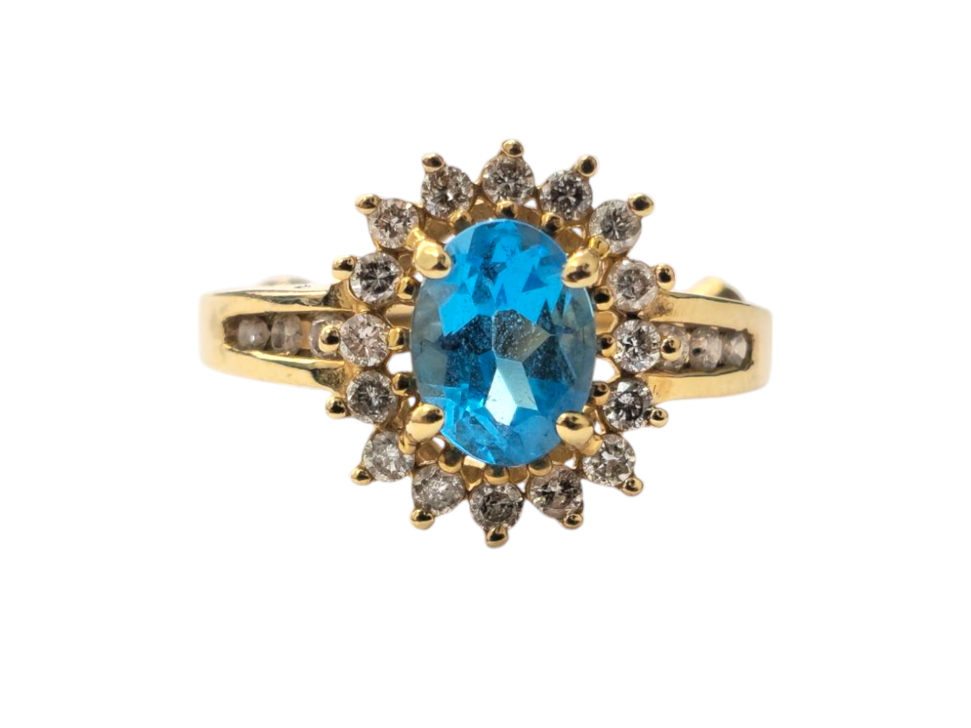 Late 20th Century Astrology Motif Emerald Ring 14k Gold