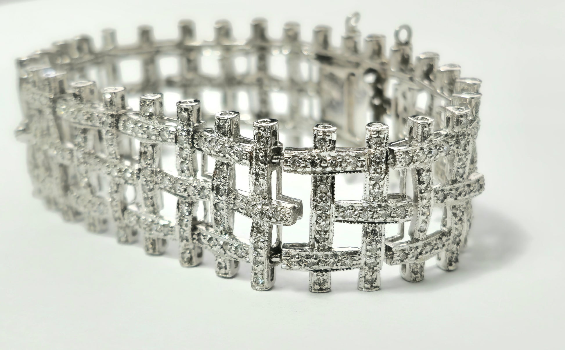 5 Carat Diamond Bracelet Set in 14k White Gold (GIA) - Pristine Diamonds