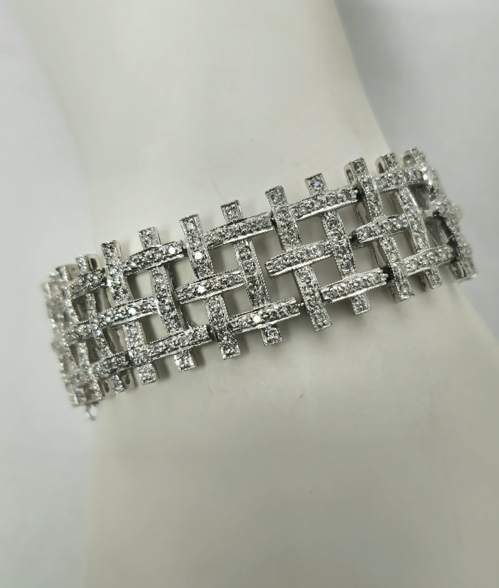 5 Carat Diamond Bracelet Set in 14k White Gold (GIA) - Pristine Diamonds