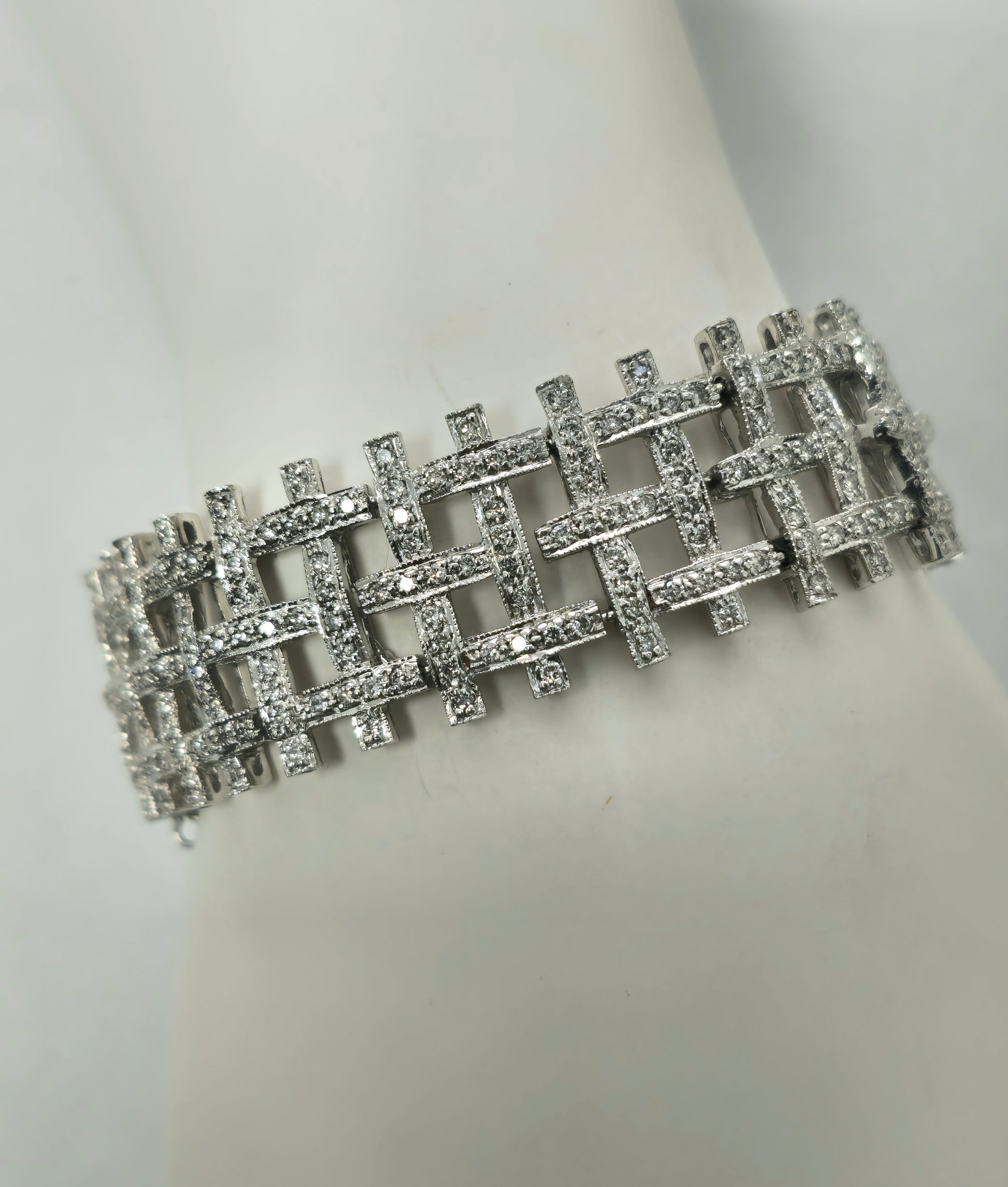 5 Carat Diamond Bracelet Set in 14k White Gold (GIA) - Pristine Diamonds
