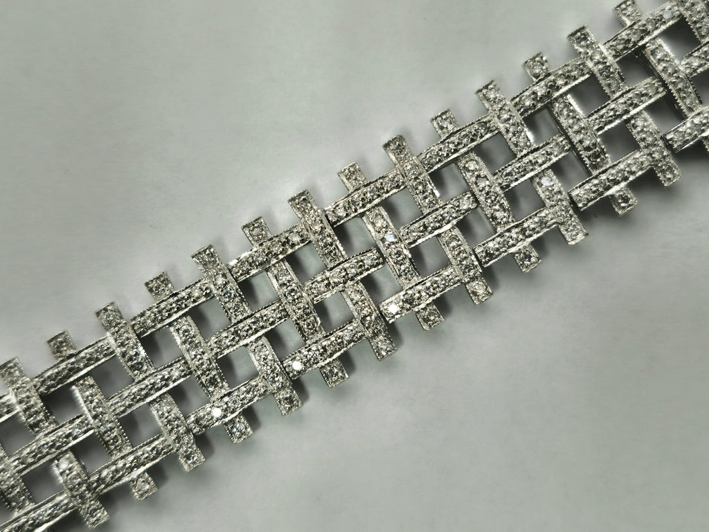 5 Carat Diamond Bracelet Set in 14k White Gold (GIA) - Pristine Diamonds