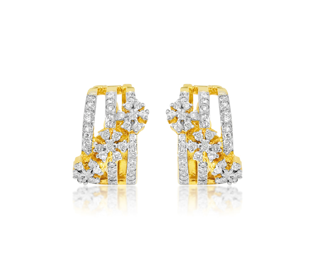 1.35 Carat Diamonds, 14k yellow gold earrings. - Prince The Jeweler 1-35-carat-diamonds-14k-yellow-gold-earrings, Earrings