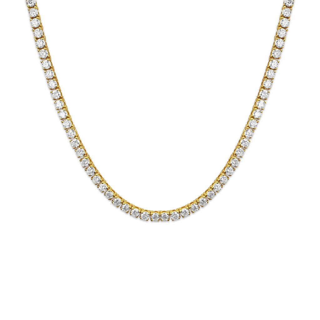 18 Carat VVS Diamond Tennis Necklace 14k Gold - Prince The Jeweler 18-carat-vvs-diamond-tennis-necklace-14k-gold, Necklaces & Pendants