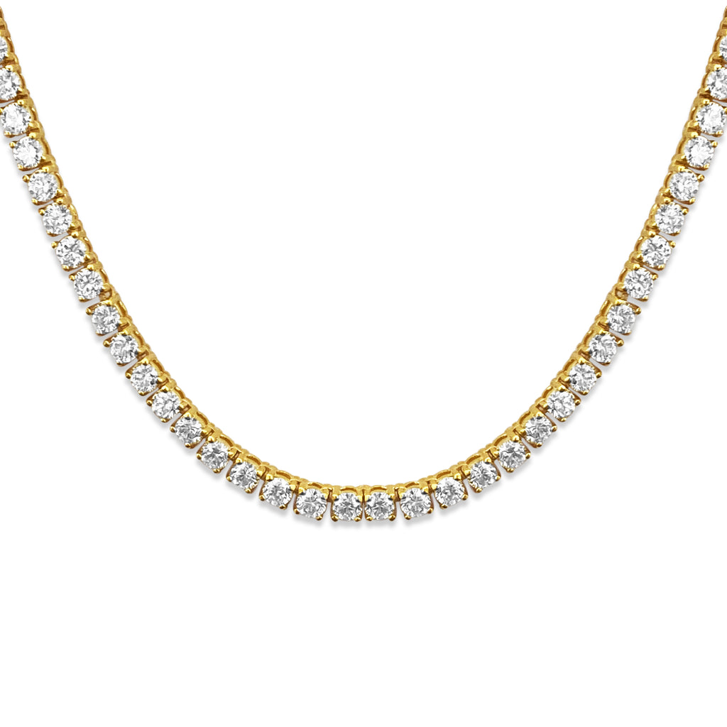 18 Carat VVS Diamond Tennis Necklace 14k Gold - Prince The Jeweler 18-carat-vvs-diamond-tennis-necklace-14k-gold, Necklaces & Pendants