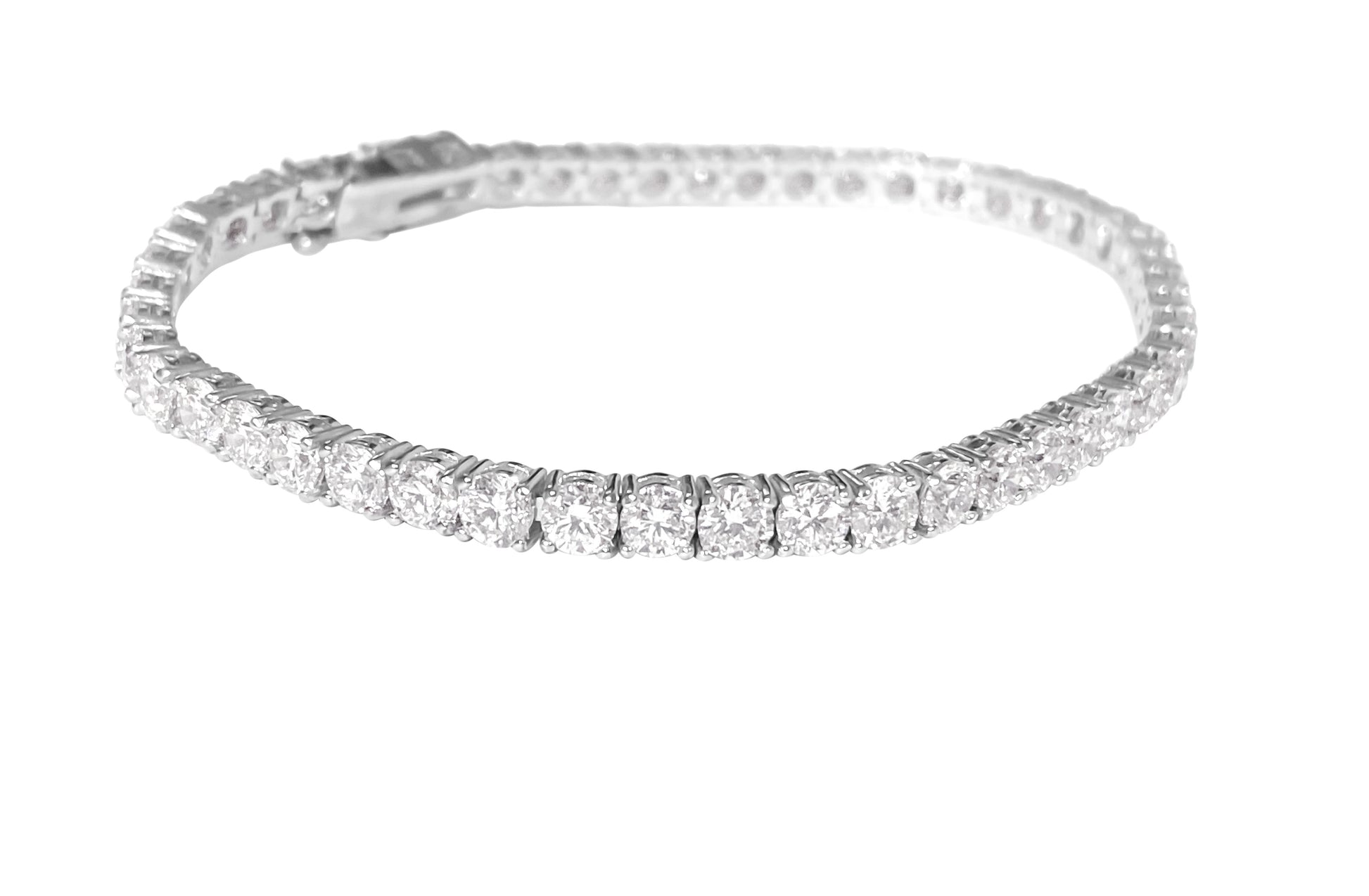 VVS 9.10 Carat Diamond Tennis Bracelet 14K White Gold - Prince The Jeweler vvs-9-10-carat-diamond-tennis-bracelet-14k-white-gold, Bracelets
