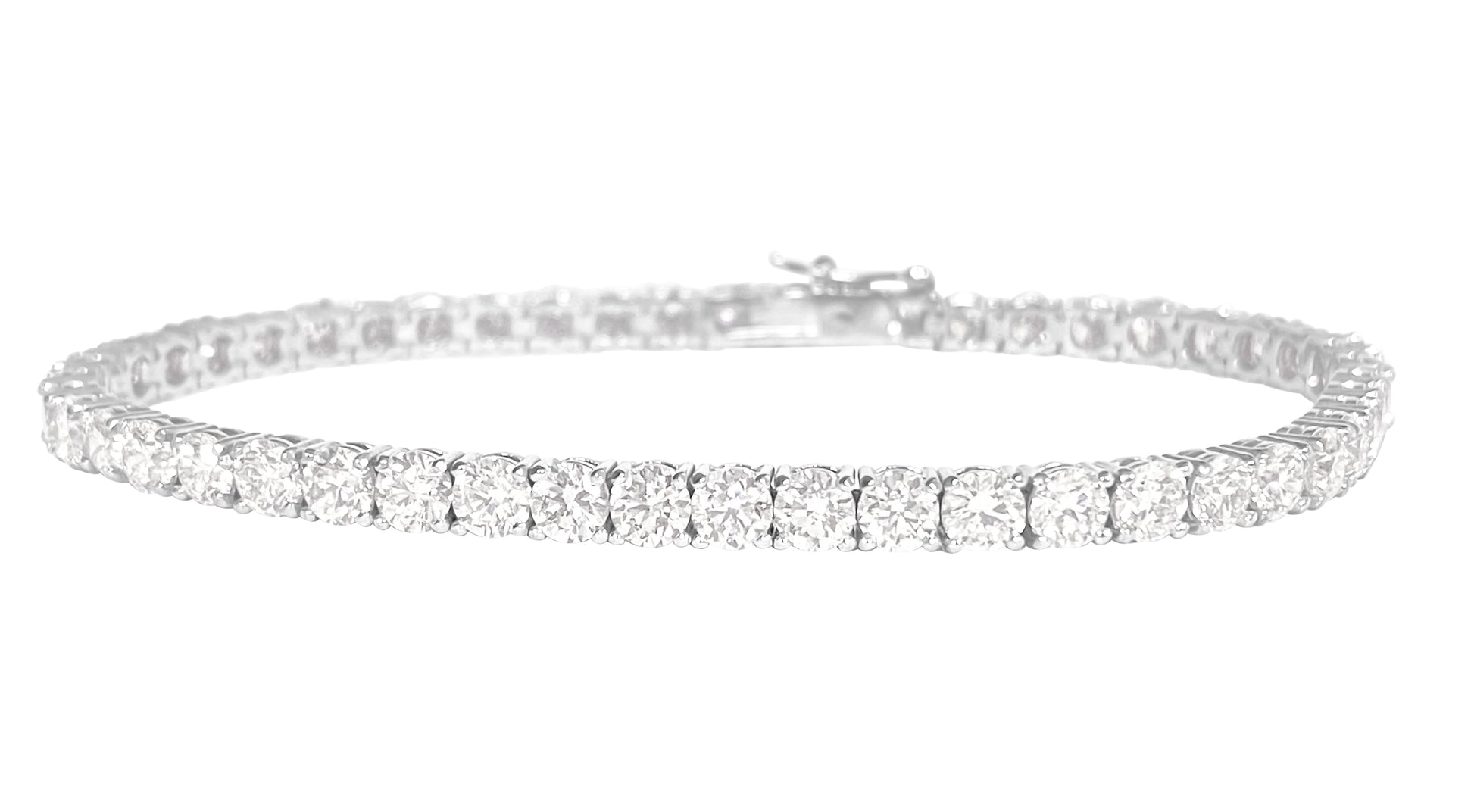 VVS 9.10 Carat Diamond Tennis Bracelet 14K White Gold - Prince The Jeweler vvs-9-10-carat-diamond-tennis-bracelet-14k-white-gold, Bracelets