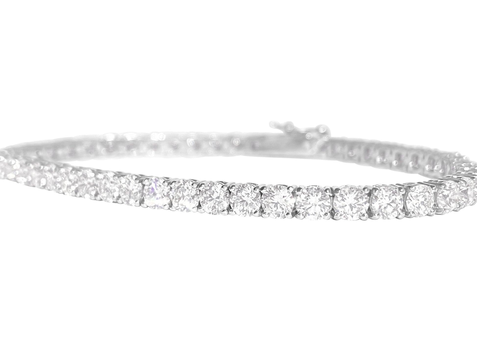 VVS 9.10 Carat Diamond Tennis Bracelet 14K White Gold - Prince The Jeweler vvs-9-10-carat-diamond-tennis-bracelet-14k-white-gold, Bracelets