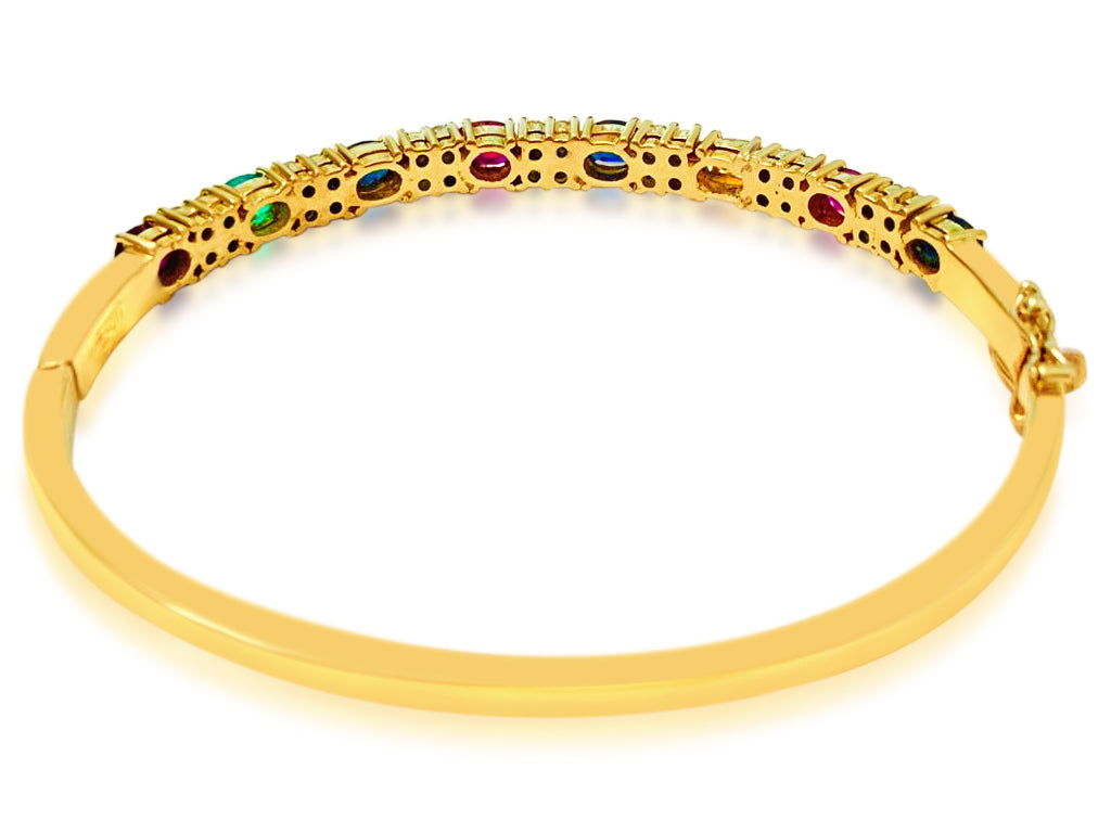 Precious Multi Gemstone & Diamond Bracelet in 18k gold - Prince The Jeweler precious-multi-gemstone-diamond-bracelet-in-18k-gold, Bracelets