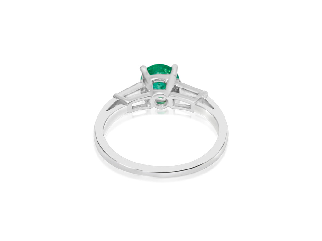 Ladies Platinum Emerald & VVS Diamond Wedding Ring - Prince The Jeweler ladies-platinum-emerald-vvs-diamond-wedding-ring, Rings