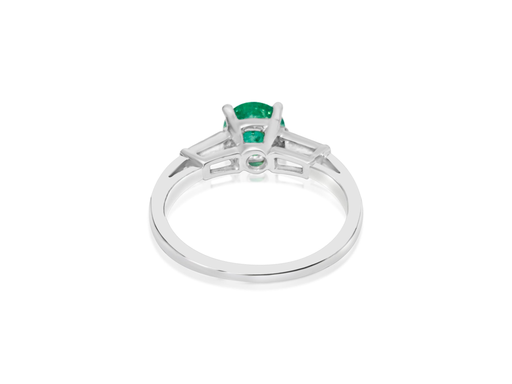 Ladies Platinum Emerald & VVS Diamond Wedding Ring - Prince The Jeweler ladies-platinum-emerald-vvs-diamond-wedding-ring, Rings