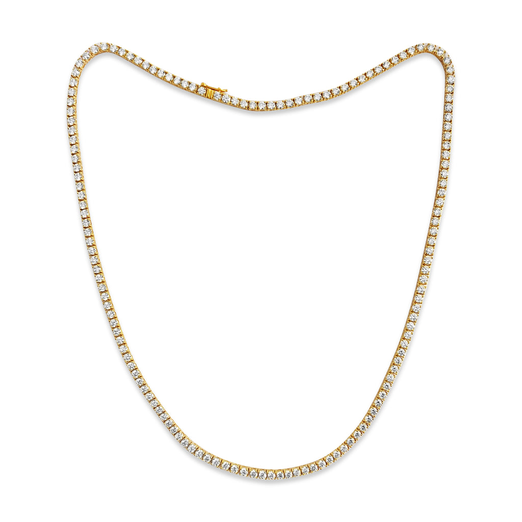 Custom 14.50 ct VVS Diamond Tennis Necklace Unisex - Prince The Jeweler custom-14-50-ct-vvs-diamond-tennis-necklace-unisex, Necklaces & Pendants
