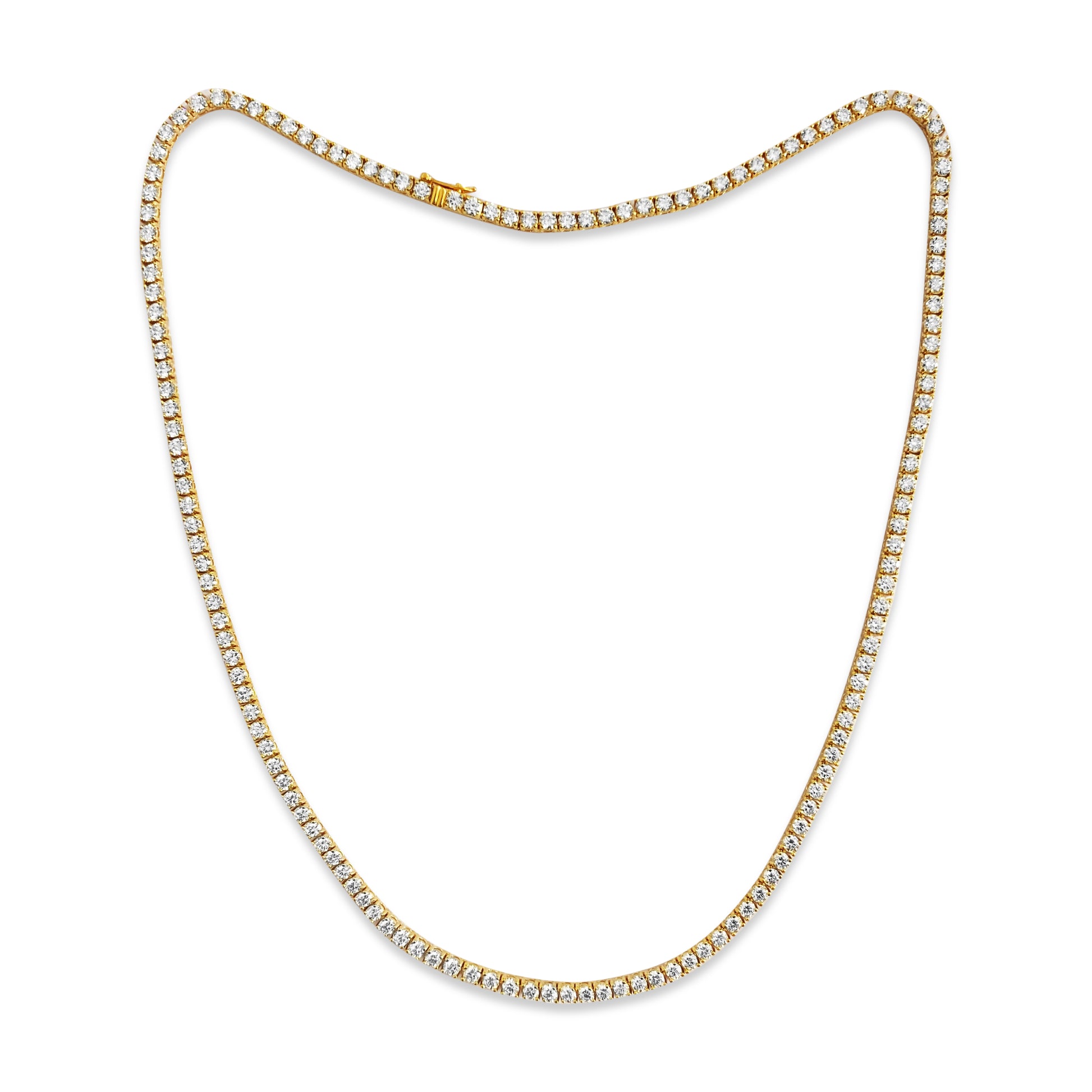 Custom 14.50 ct VVS Diamond Tennis Necklace Unisex - Prince The Jeweler custom-14-50-ct-vvs-diamond-tennis-necklace-unisex, Necklaces & Pendants
