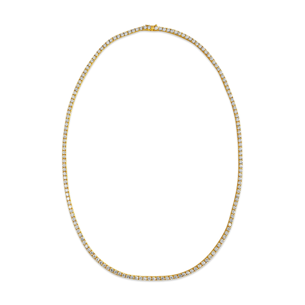 Custom 14.50 ct VVS Diamond Tennis Necklace Unisex - Prince The Jeweler custom-14-50-ct-vvs-diamond-tennis-necklace-unisex, Necklaces & Pendants