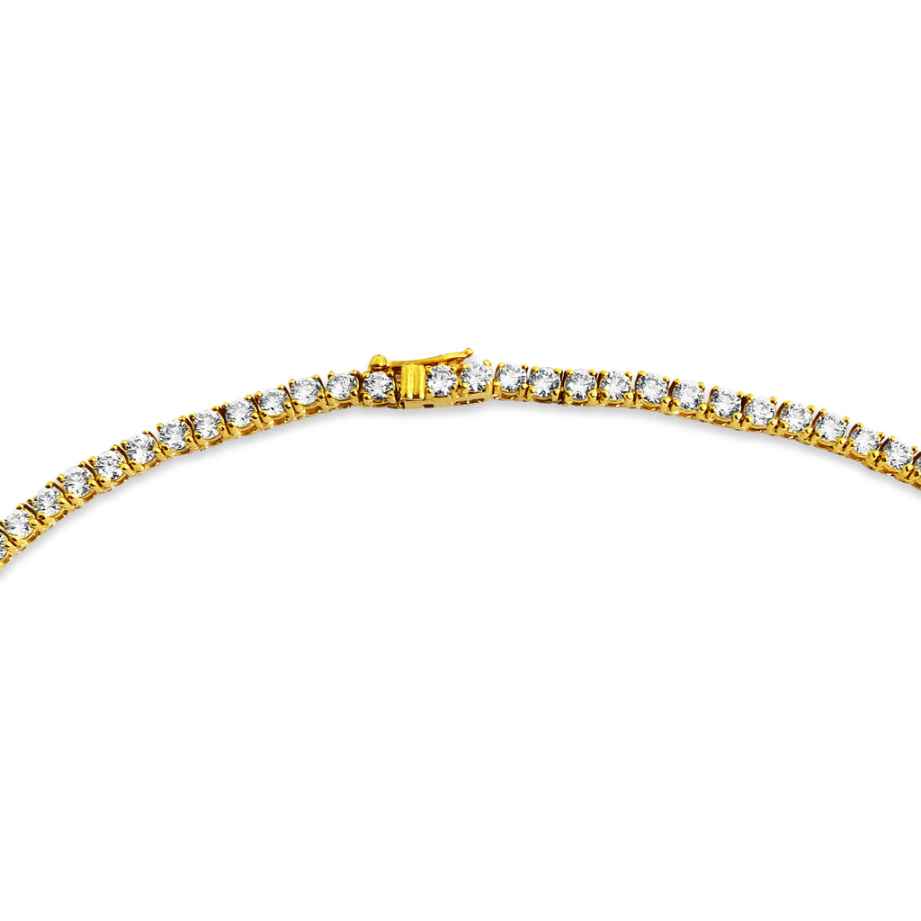 Custom 14.50 ct VVS Diamond Tennis Necklace Unisex - Prince The Jeweler custom-14-50-ct-vvs-diamond-tennis-necklace-unisex, Necklaces & Pendants