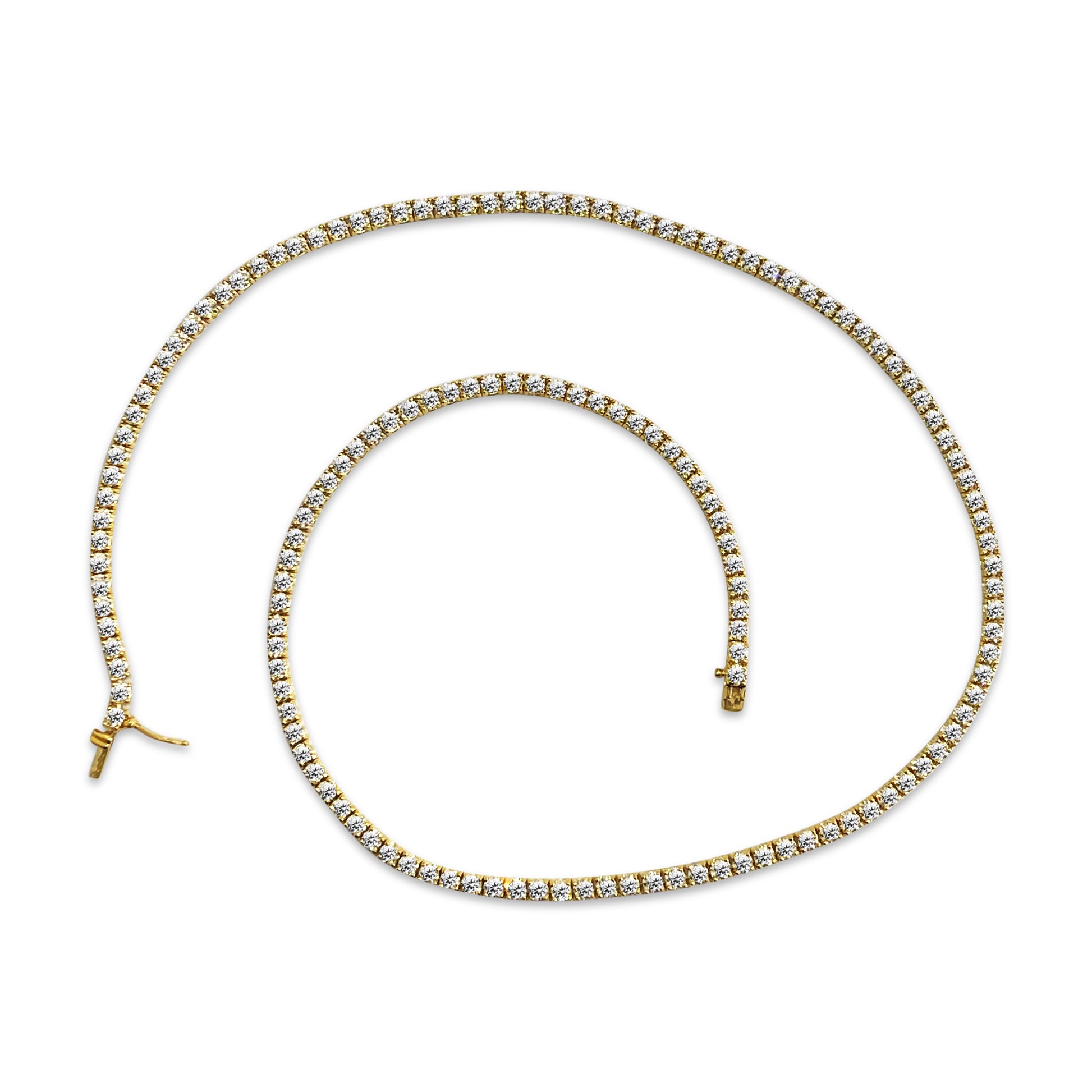 Custom 14.50 ct VVS Diamond Tennis Necklace Unisex - Prince The Jeweler custom-14-50-ct-vvs-diamond-tennis-necklace-unisex, Necklaces & Pendants