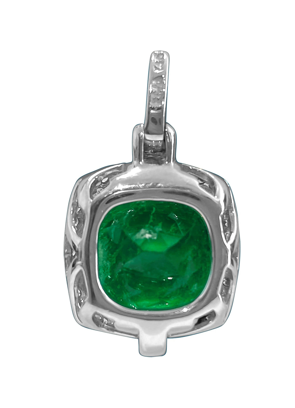 9.65 CT Colombian Emerald & Diamond Necklace, 14K Gold - Prince The Jeweler 9-65-ct-colombian-emerald-diamond-necklace-14k-gold, Necklaces & Pendants