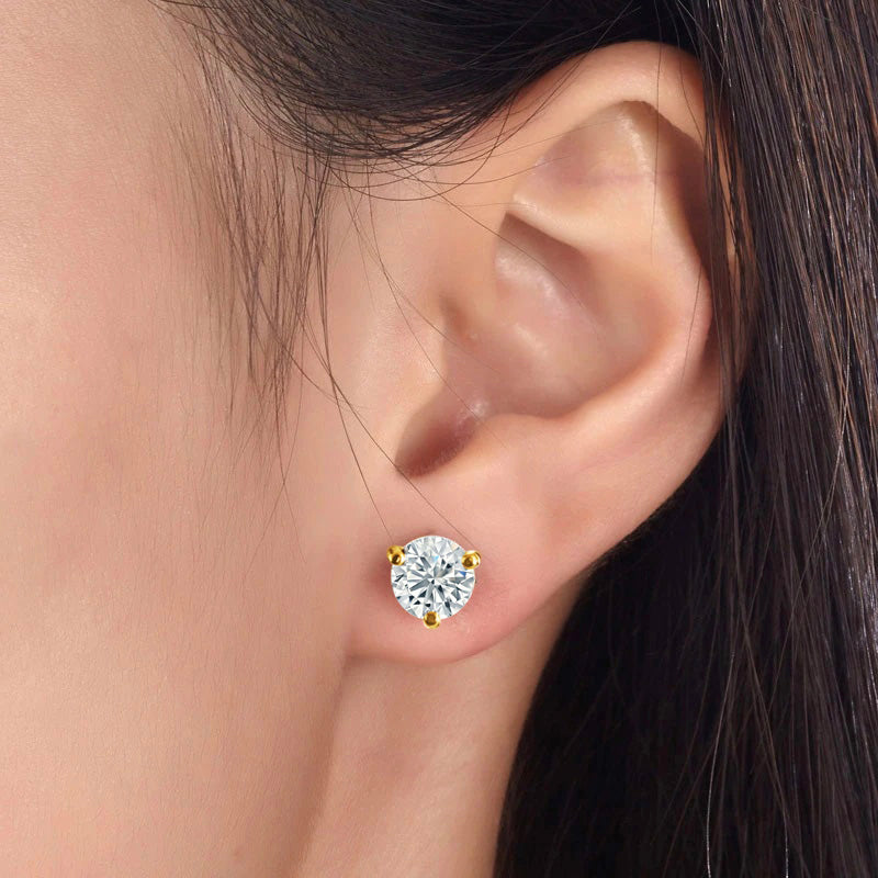 GIA certified 1.20 Carat VVS Diamond Stud Earrings in 14 Karat Gold - Prince The Jeweler gia-certified-1-20-carat-vvs-diamond-stud-earrings-in-14-karat-gold, Earrings