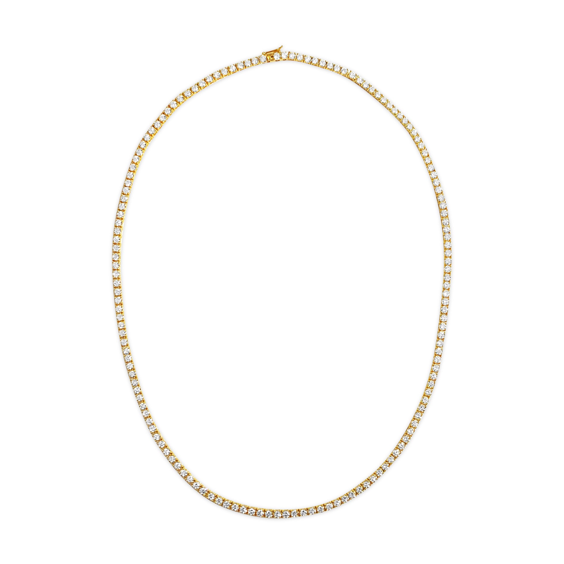 15.00 Carat VVS Diamond Tennis Necklace in 14k Gold - Prince The Jeweler 15-00-carat-vvs-diamond-tennis-necklace-in-14k-gold, Necklaces & Pendants