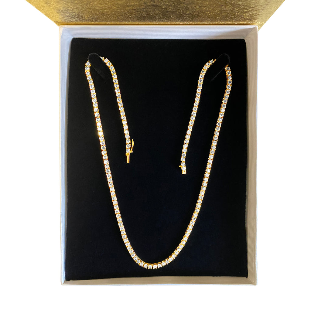 15.00 Carat VVS Diamond Tennis Necklace in 14k Gold - Prince The Jeweler 15-00-carat-vvs-diamond-tennis-necklace-in-14k-gold, Necklaces & Pendants