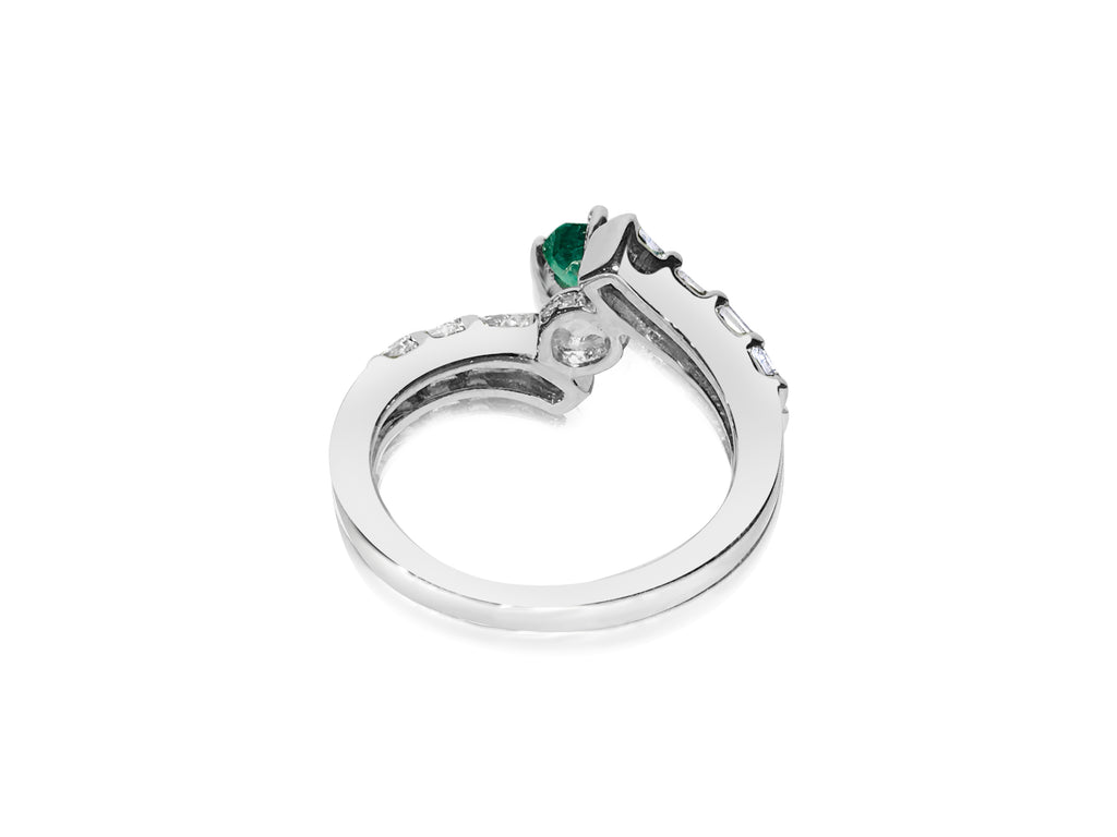 1.70 Carat Diamond & Colombian Emerald Ring in 14K Gold. - Prince The Jeweler 1-70-carat-diamond-colombian-emerald-ring-in-14k-gold, Rings