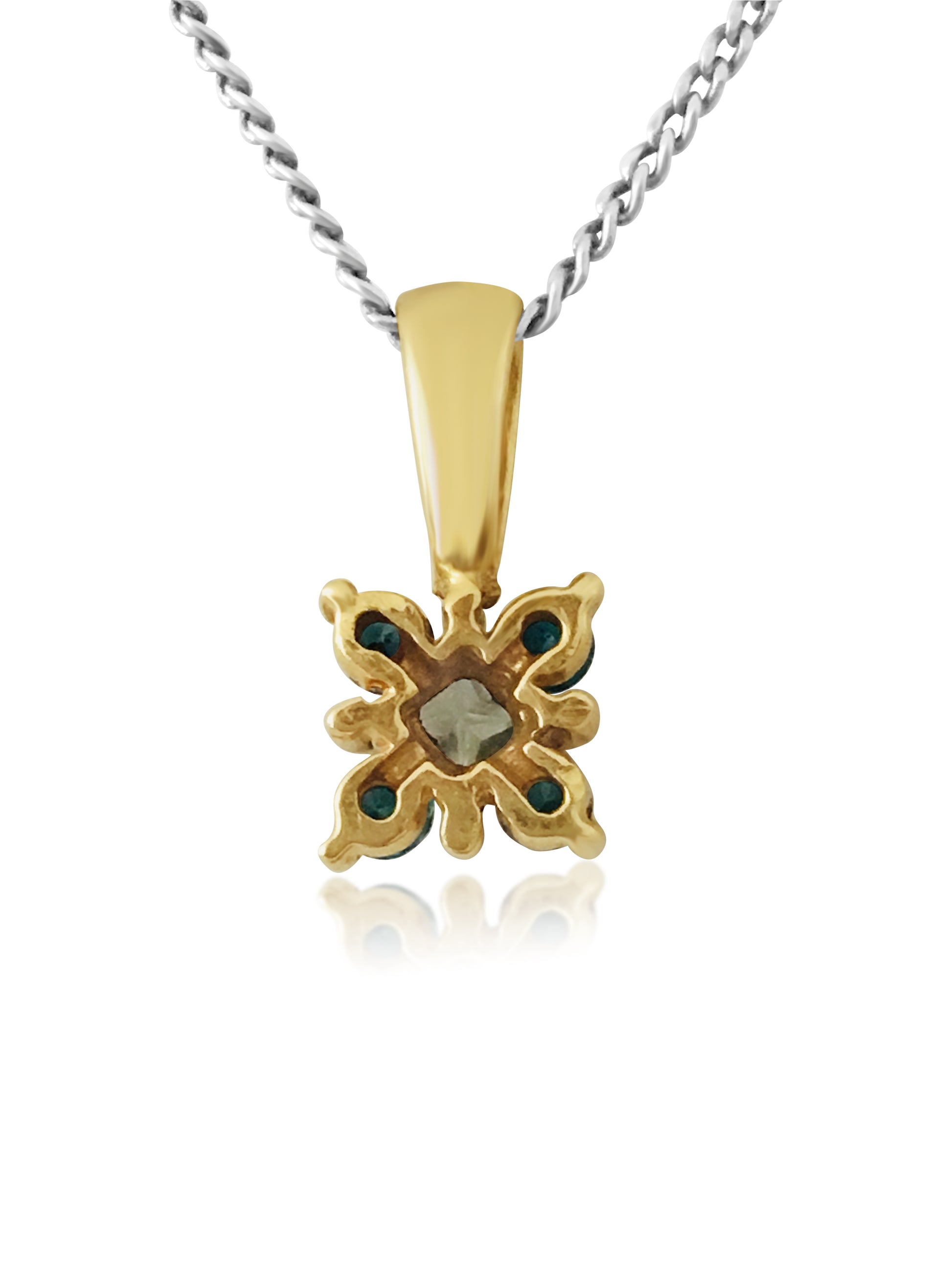 0.60 carat diamond & Blue Diamond in 14k gold pendant. - Prince The Jeweler 0-60-carat-diamond-blue-diamond-in-14k-gold-pendant, Necklaces & Pendants