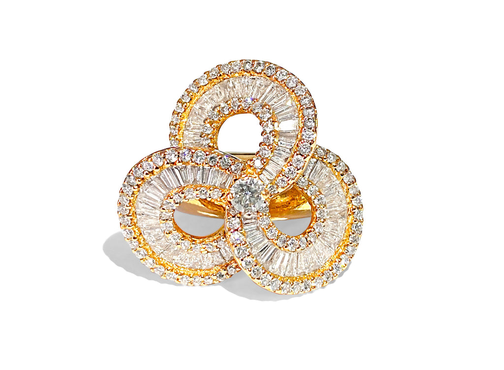 Ladies 18K Rose Gold, 5.00ct VS Diamond Cluster Ring - Prince The Jeweler ladies-18k-rose-gold-5-00ct-vs-diamond-cluster-ring, Rings