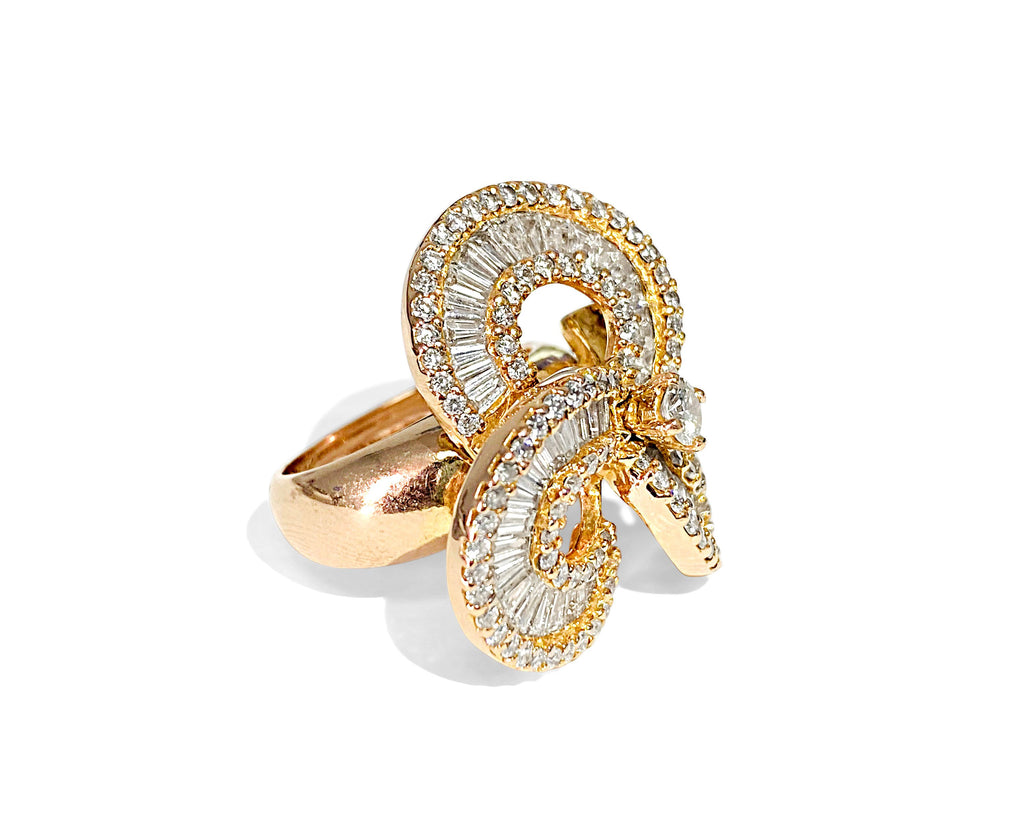 Ladies 18K Rose Gold, 5.00ct VS Diamond Cluster Ring - Prince The Jeweler ladies-18k-rose-gold-5-00ct-vs-diamond-cluster-ring, Rings