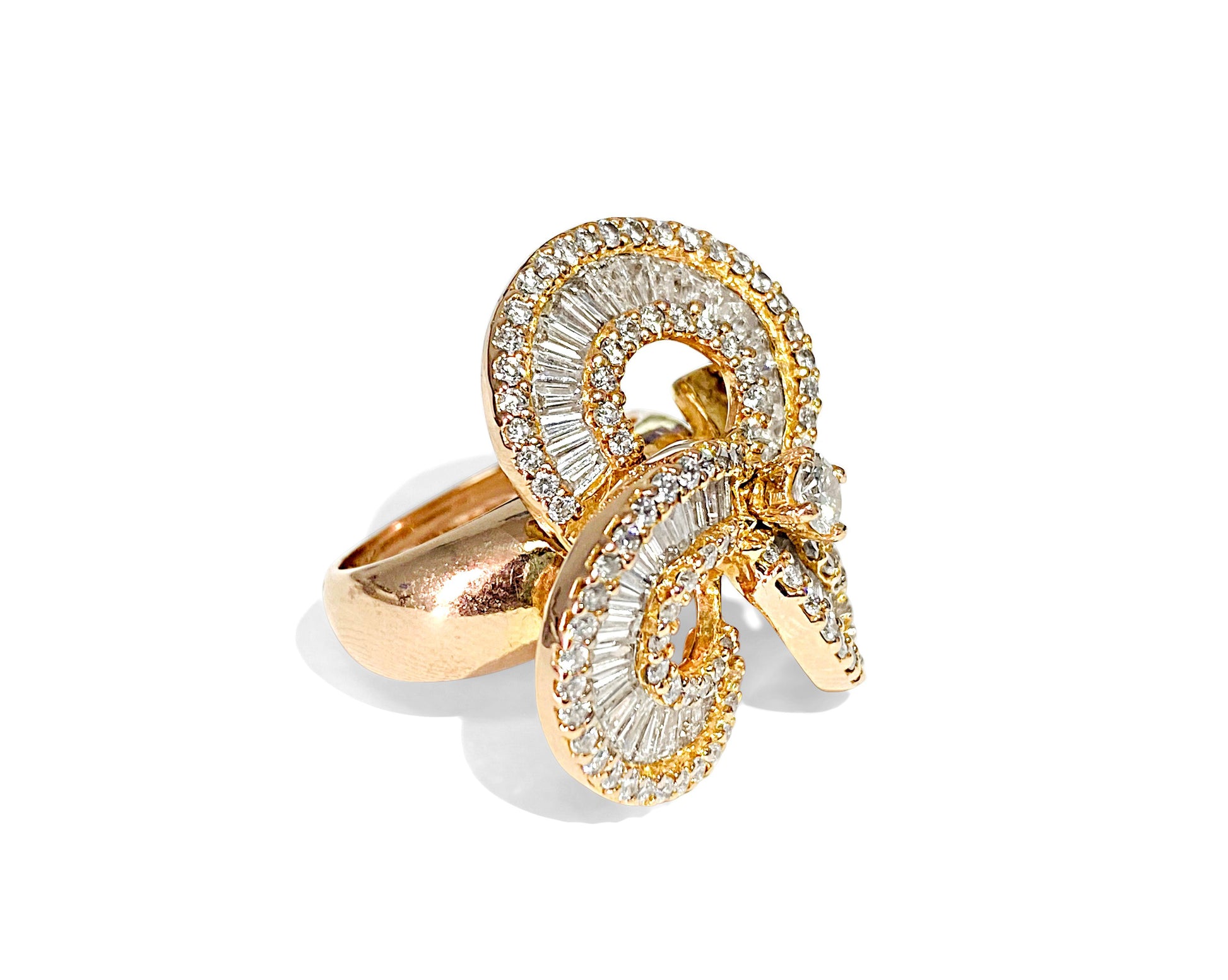 Ladies 18K Rose Gold, 5.00ct VS Diamond Cluster Ring - Prince The Jeweler ladies-18k-rose-gold-5-00ct-vs-diamond-cluster-ring, Rings