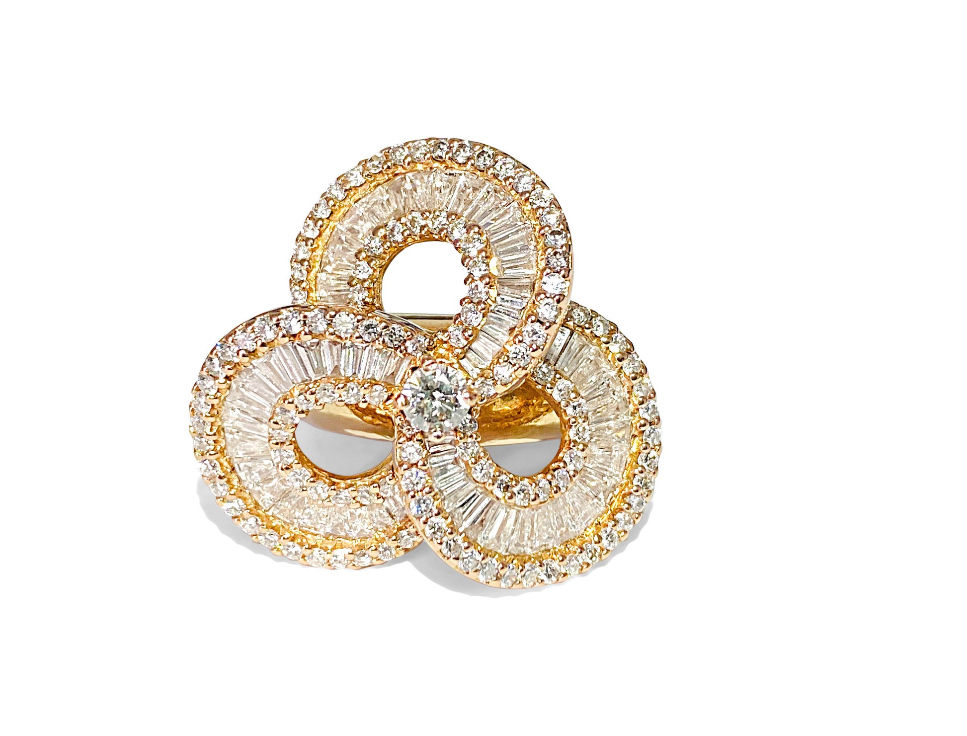 Ladies 18K Rose Gold, 5.00ct VS Diamond Cluster Ring - Prince The Jeweler ladies-18k-rose-gold-5-00ct-vs-diamond-cluster-ring, Rings