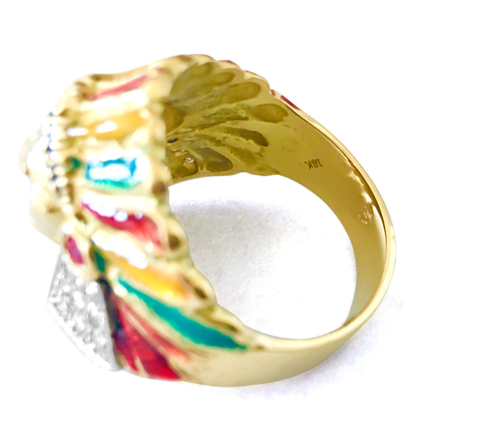 American Indian. 18k, 0.85 carat Diamond & Ruby Ring - Prince The Jeweler american-indian-18k-0-85-carat-diamond-ruby-ring, Rings, wk_end_auction