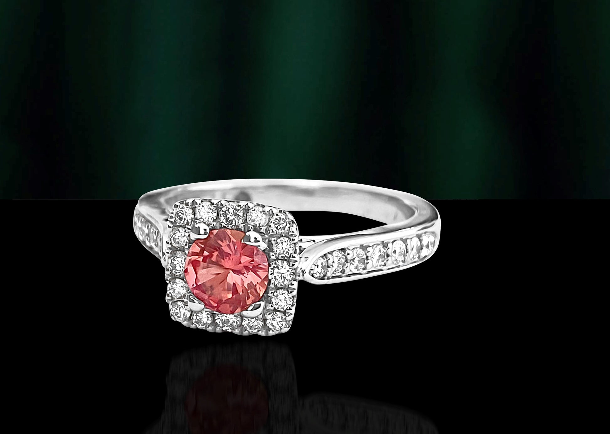 Vintage, 1.20ct Tourmaline & Diamond Ring For Her - Prince The Jeweler vintage-1-20ct-tourmaline-diamond-ring-for-her, Rings