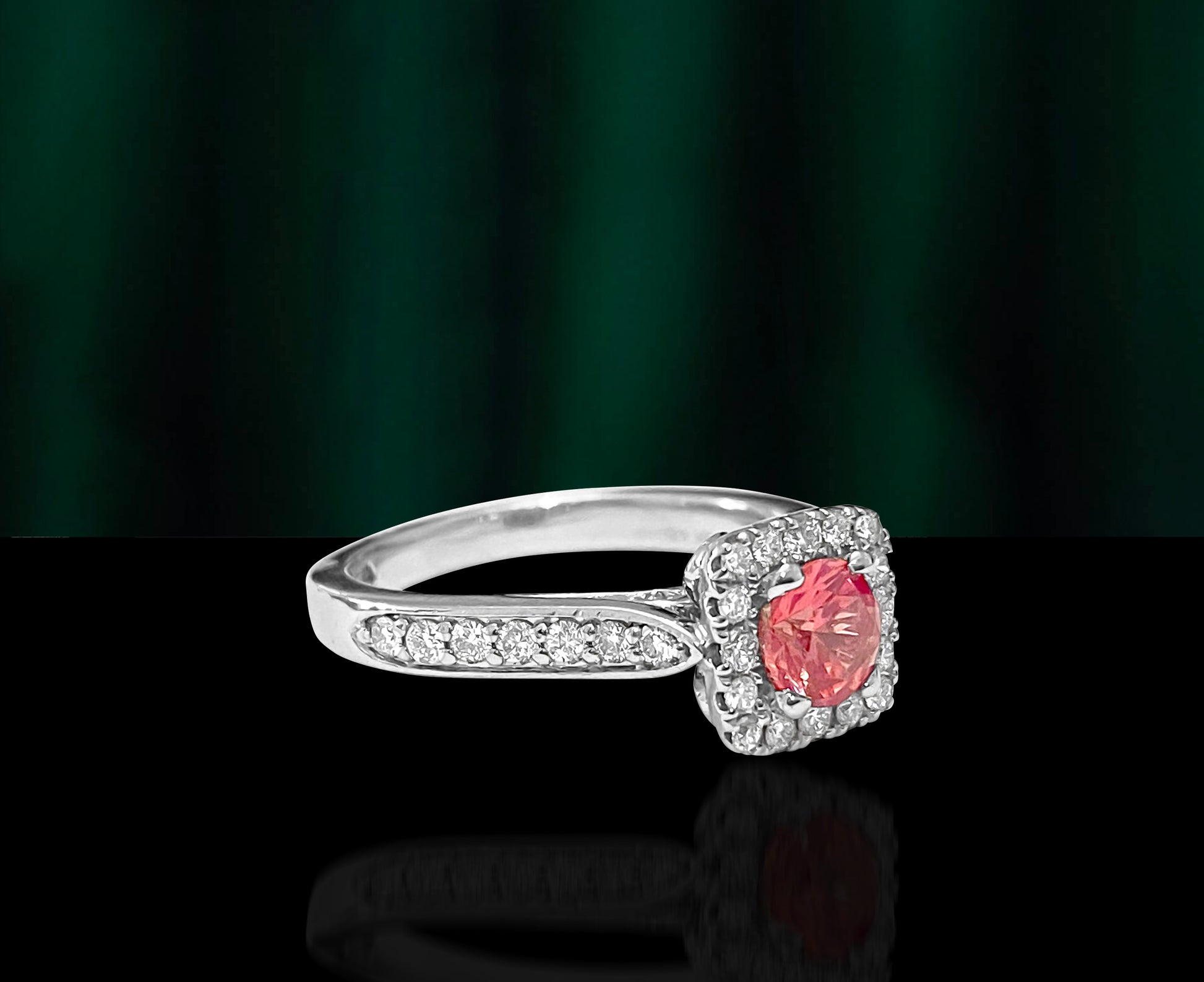 Vintage, 1.20ct Tourmaline & Diamond Ring For Her - Prince The Jeweler vintage-1-20ct-tourmaline-diamond-ring-for-her, Rings