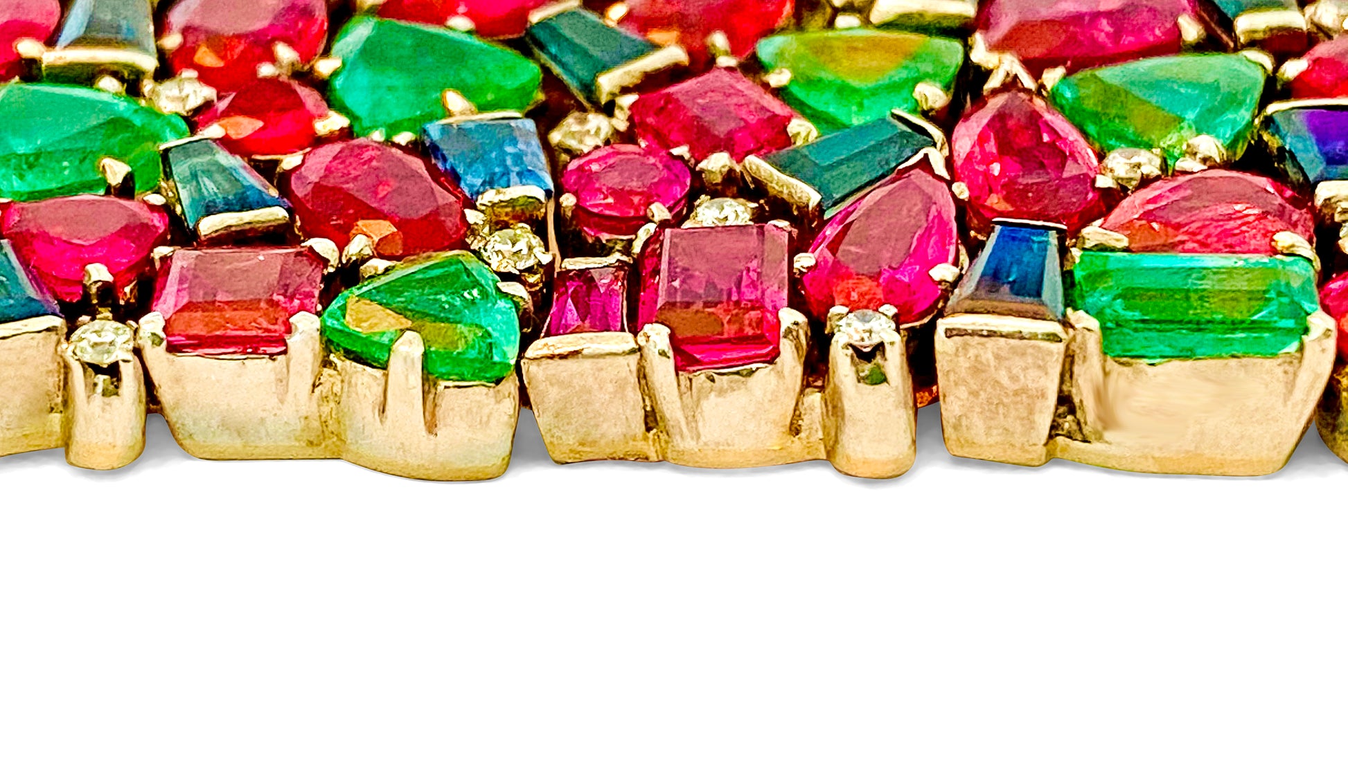 Mughal Empire: Burma Ruby, Emerald & Sapphire Bracelet - Prince The Jeweler mughal-empire-burma-ruby-emerald-sapphire-bracelet, Bracelets, wk_end_auction