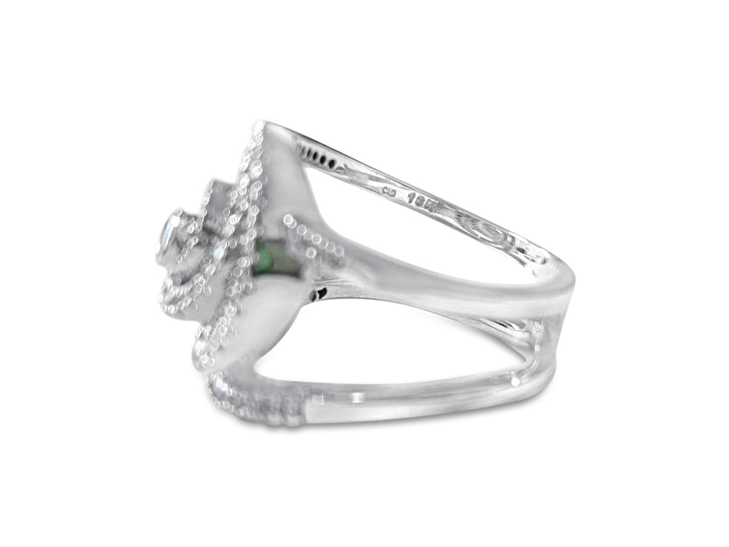 18k White Gold, 1.00ct Diamond Ring Swirl Motif - Prince The Jeweler 14k-white-gold-1-00-ct-diamond-swirl-ring, Rings