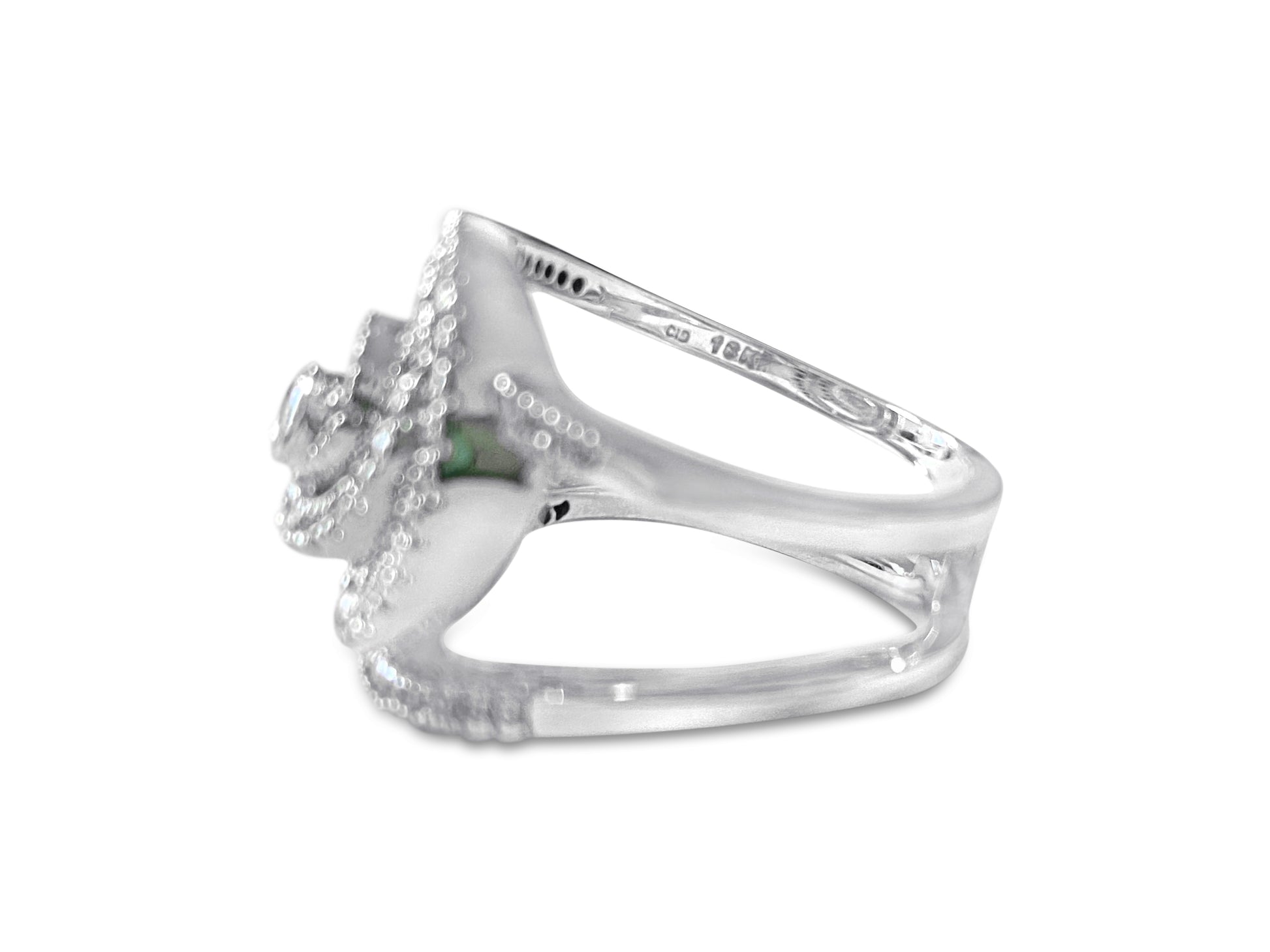 18k White Gold, 1.00ct Diamond Ring Swirl Motif - Prince The Jeweler 14k-white-gold-1-00-ct-diamond-swirl-ring, Rings